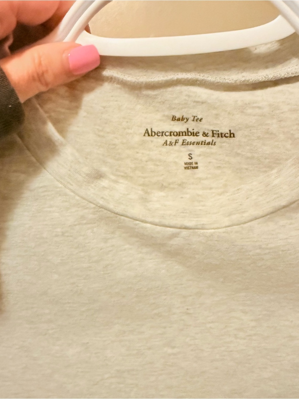 Abercrombie & Fitch Heather Gray Short Sleeve Crew Tee - Picture 3 of 3